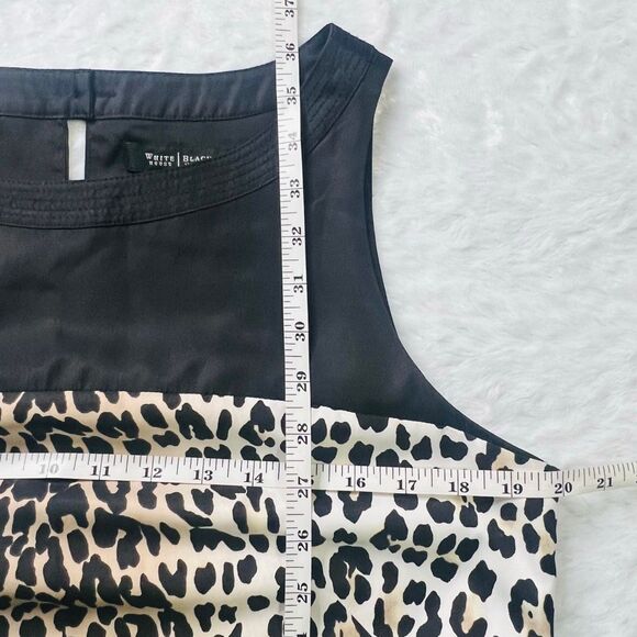 White House Black Market Womens Black Red Leopard Print Sheath Dress Size 12 - Picture 9 of 9